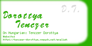 dorottya tenczer business card